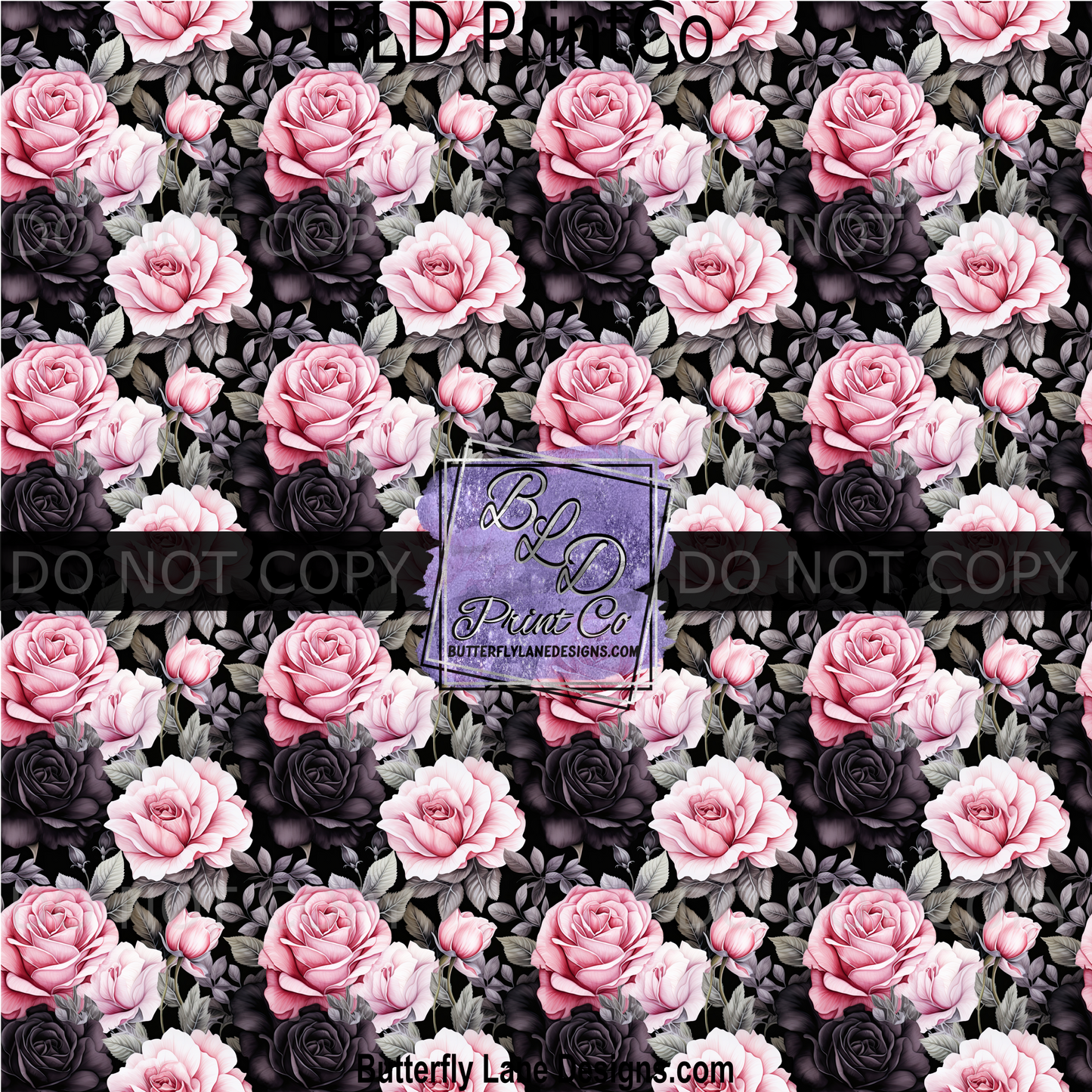 PV1841 Black and Pink Roses