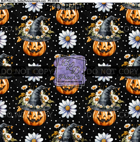 Witchy Jack O Lanterns & Daisies PV 2226