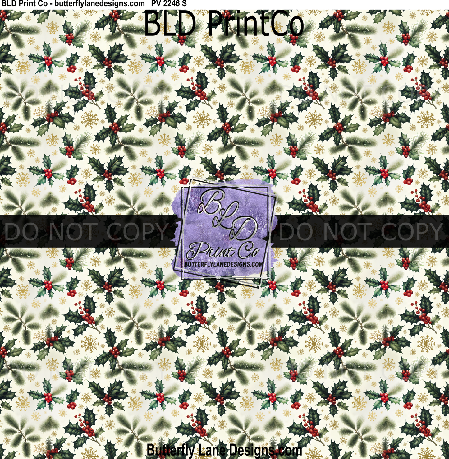 PV 2246 Holly Berry and pine