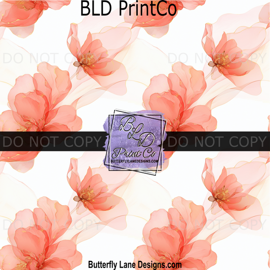 PV 2286 Watercolor flowers orange