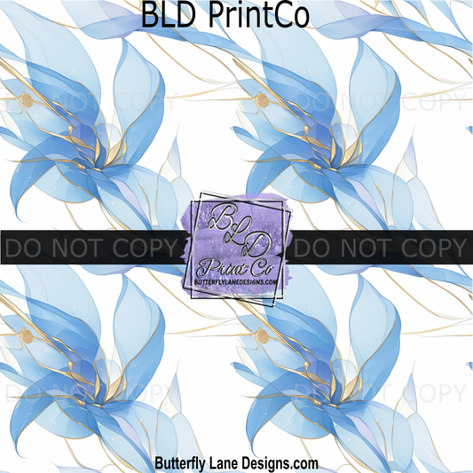 PV 2292 Watercolor flowers blue