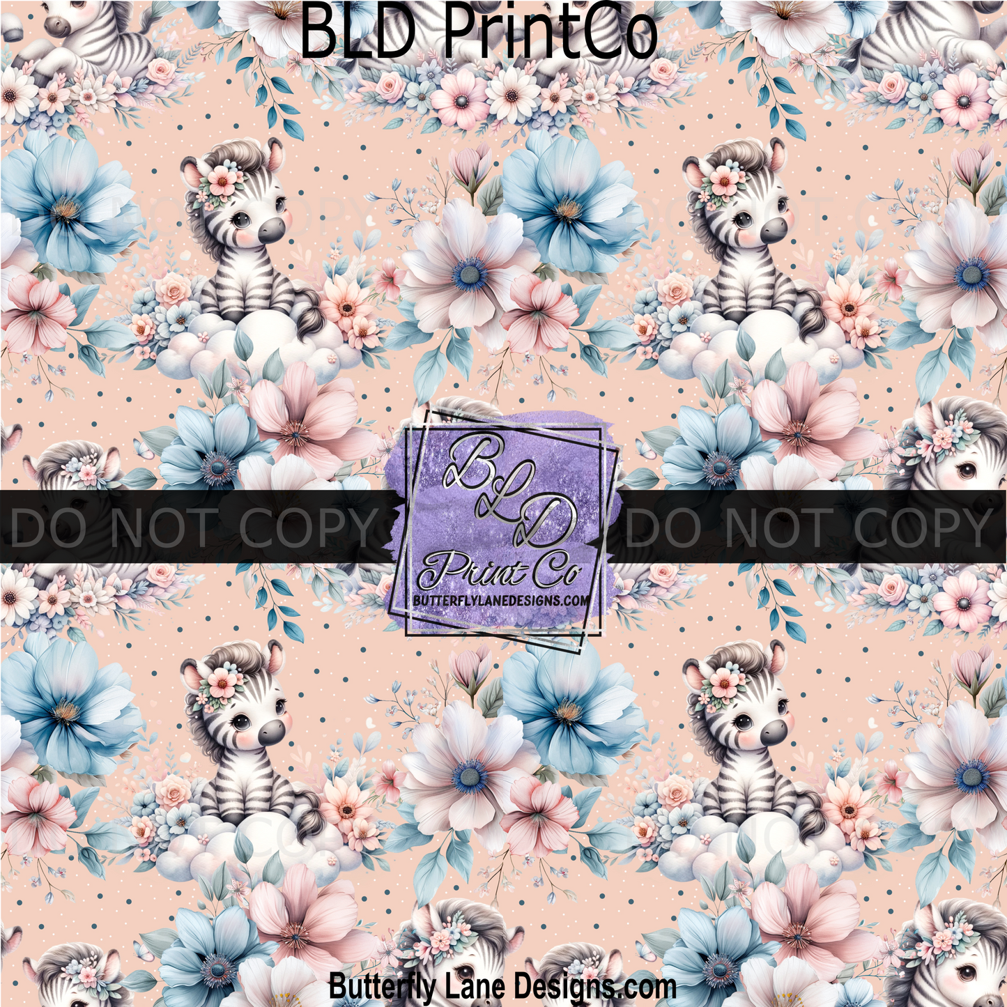 PV 2298 Baby Zebra on flowers