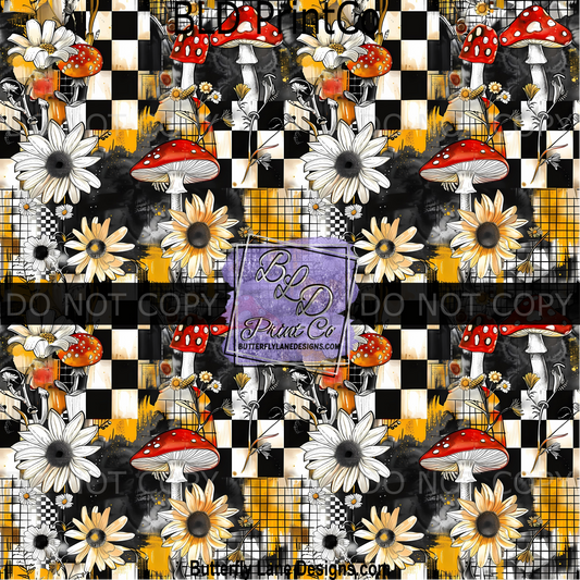 PV 2305 Mushroom and flower collage