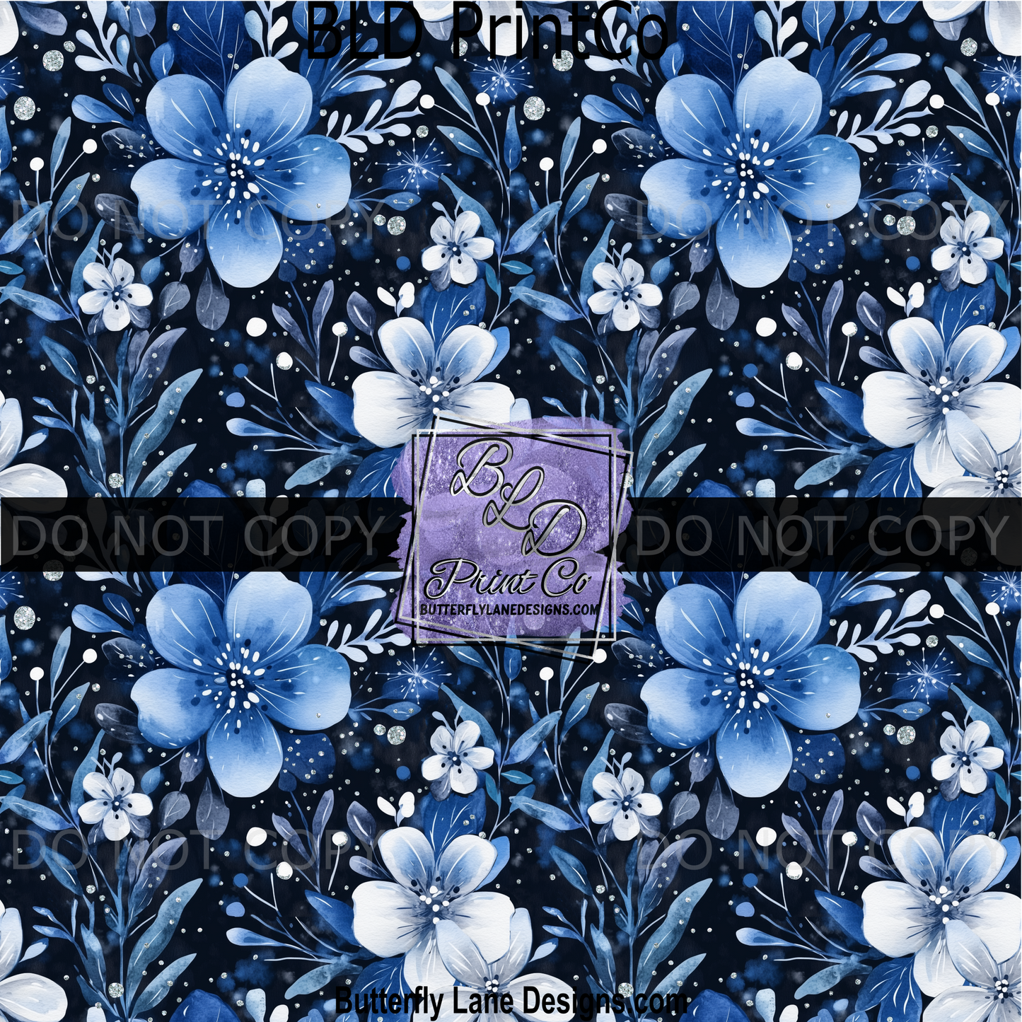 PV 2317 Nighttime florals blue