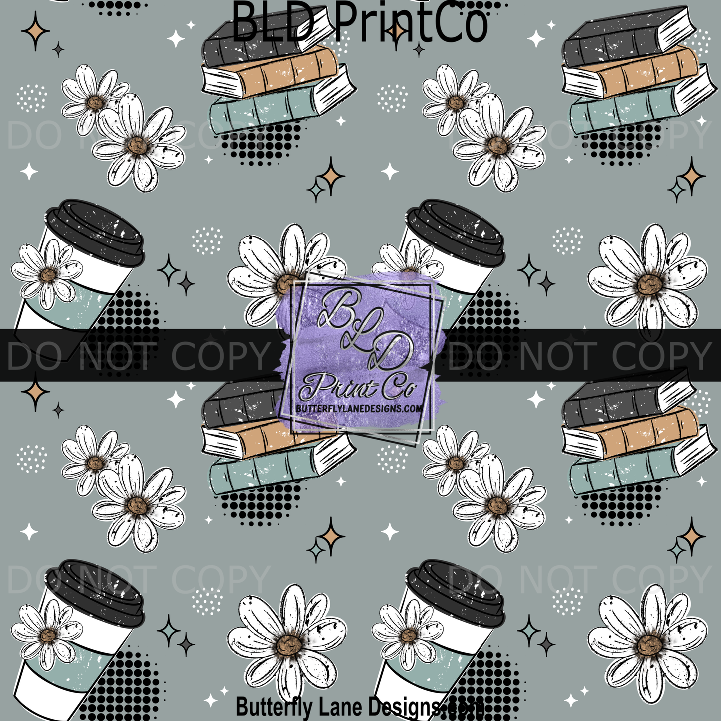 Books and Coffee  Seamless Pattern PV2332
