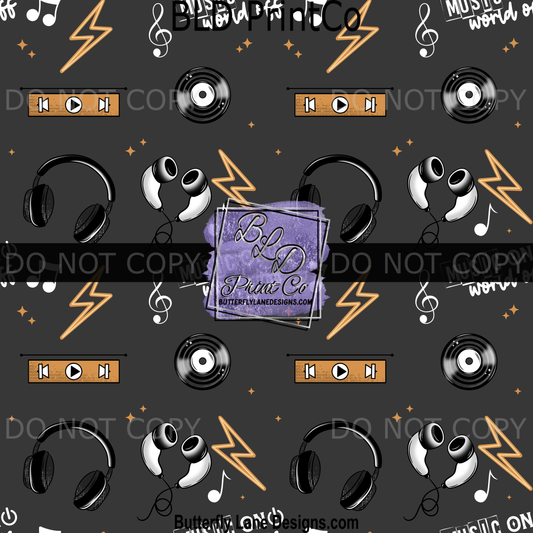 Music On World Off Print | Headphone and Vinyl Design | PV 2360