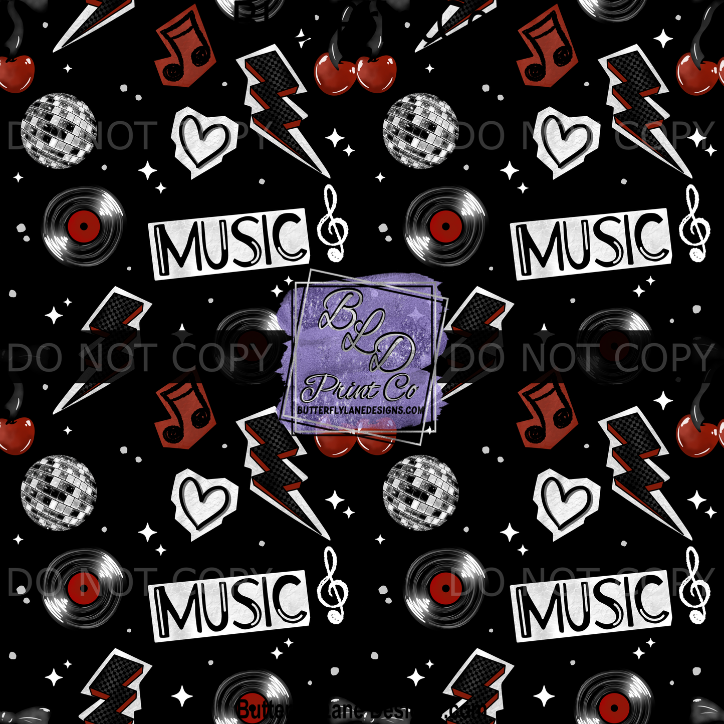 Music Heals The Soul Print | Retro Disco Ball and Vinyl Record Design | PV 2361