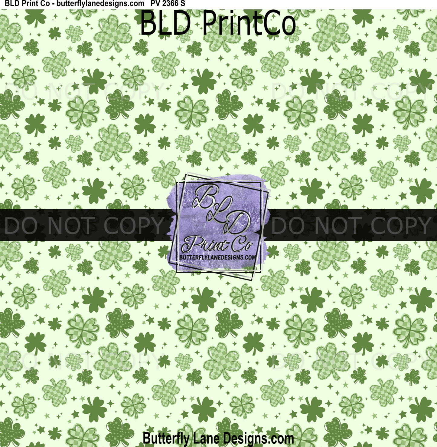 Shamrock Collage Print | Gingham Clover and St. Patrick's Design | PV 2366