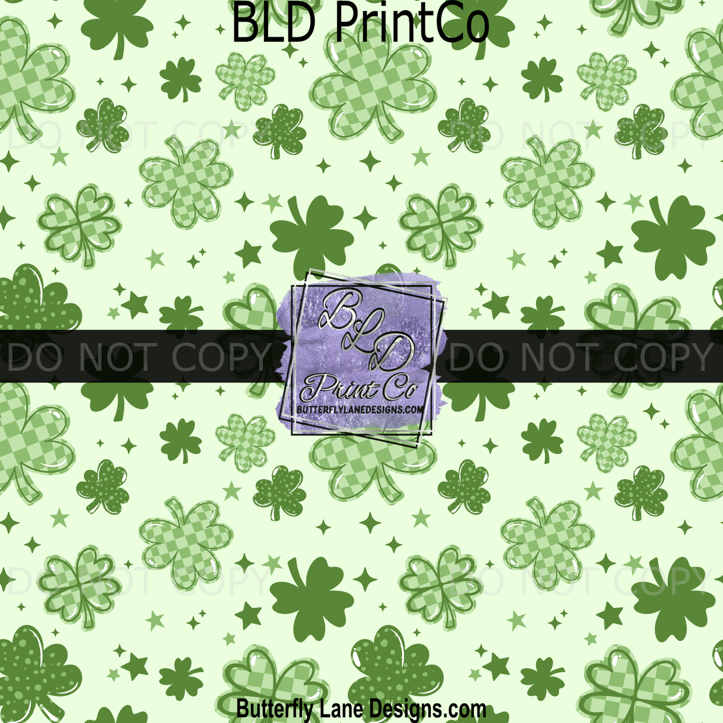 Shamrock Collage Print | Gingham Clover and St. Patrick's Design | PV 2366