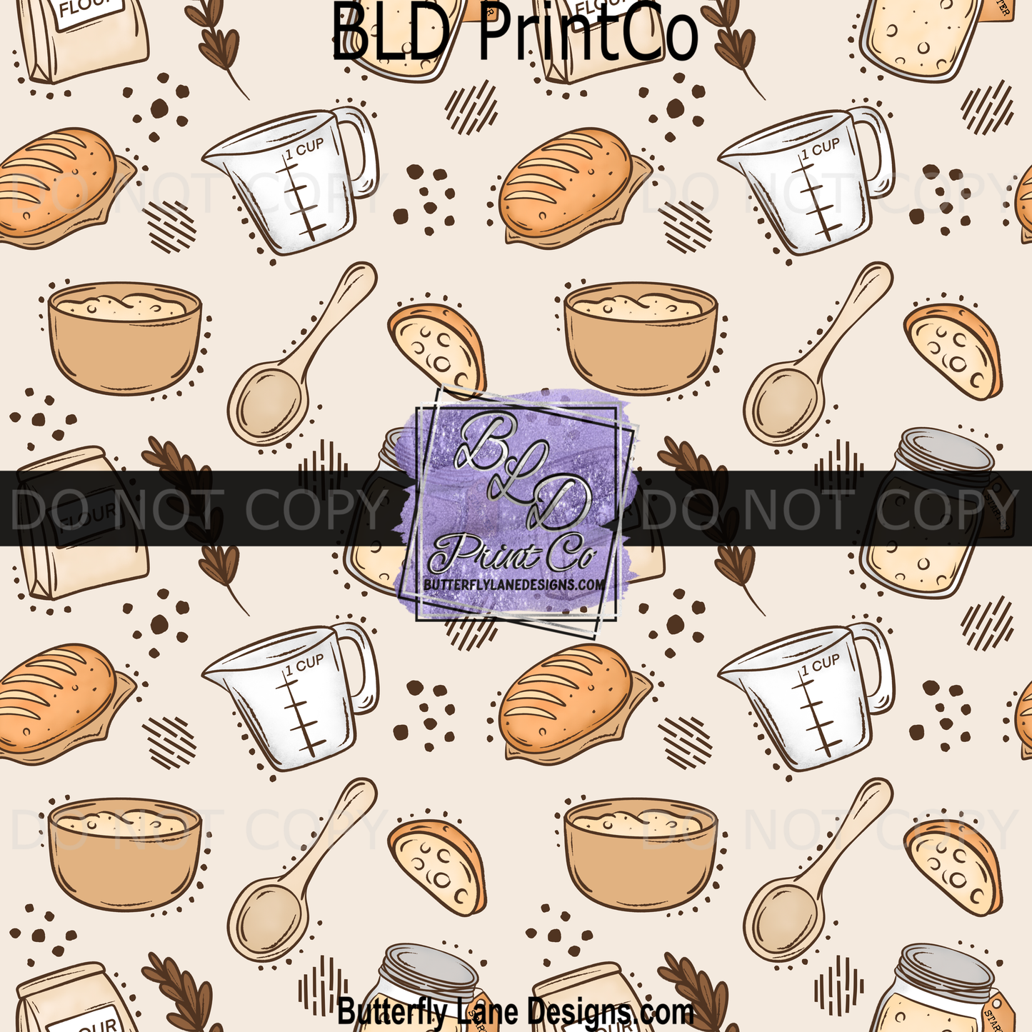 Sourdough Baking Print | Measuring Cup and Bread Design | PV 2372