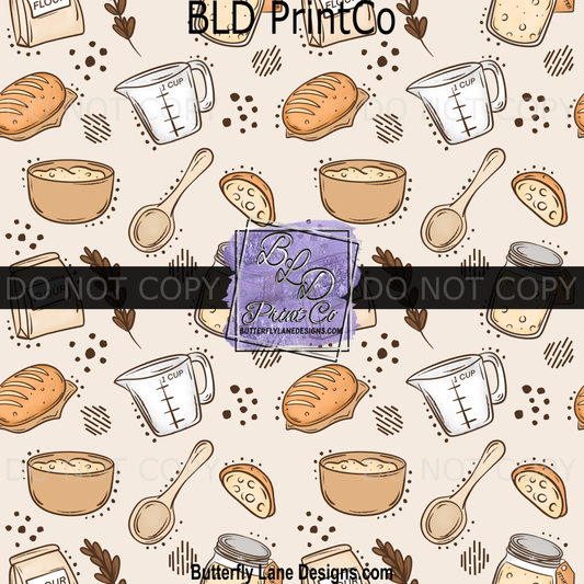 Sourdough Baking Print | Measuring Cup and Bread Design | PV 2372