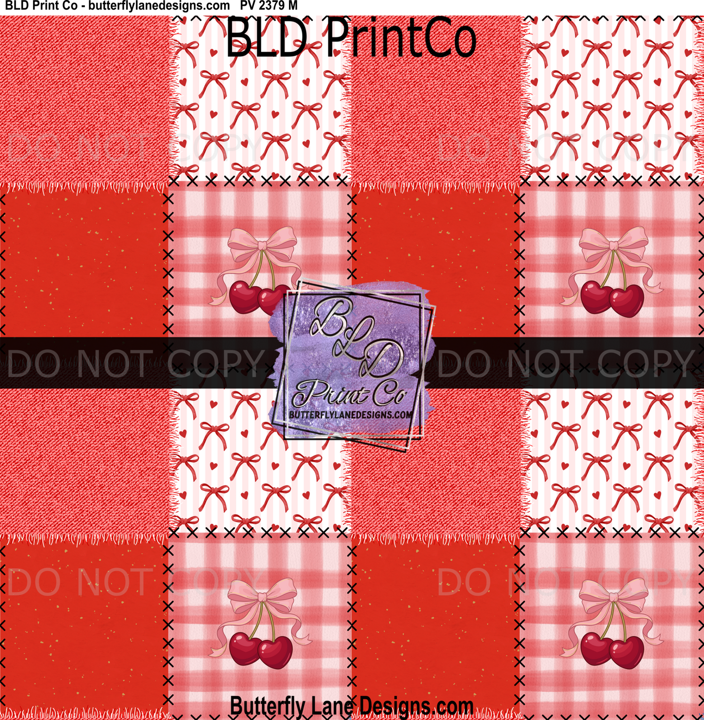 Valentine- Cherry Love quilt pattern : PV 2379  BLD