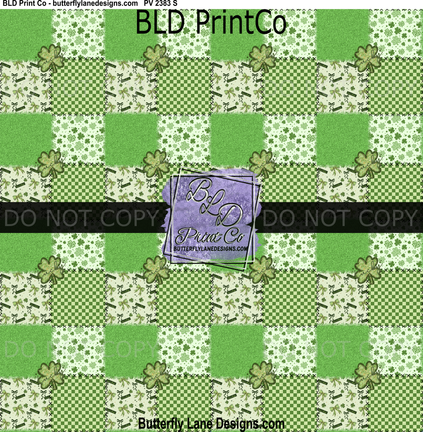 Lucky-Shamrocks- St. Patrick's - quilt pattern : PV 2383 BLD