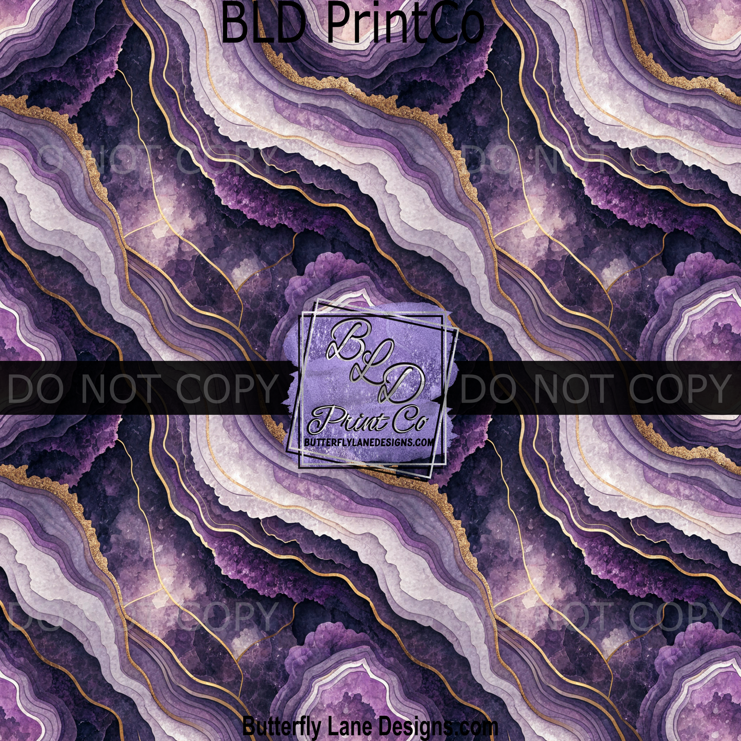 Purple Agate Geode | Gold Veined Marble Pattern | PV2404