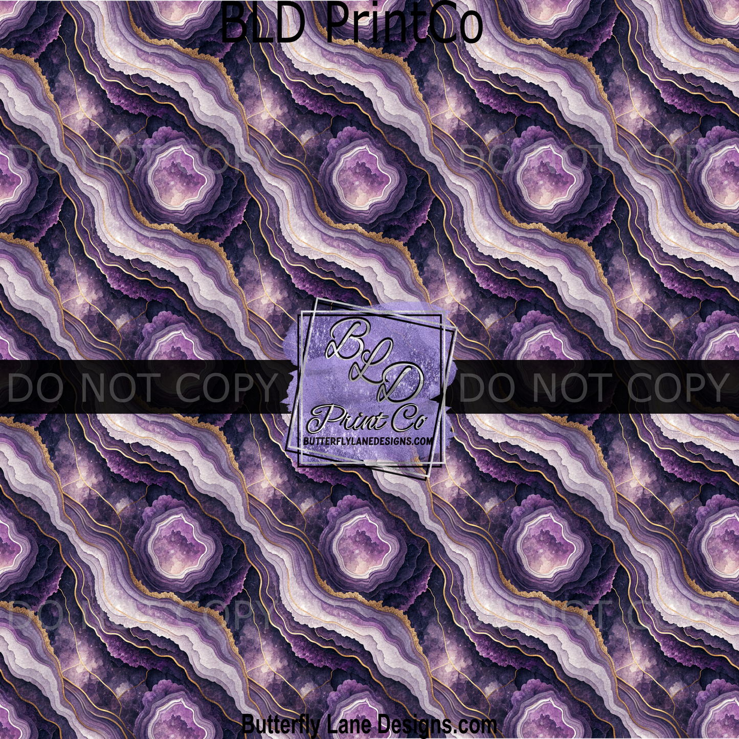 Purple Agate Geode | Gold Veined Marble Pattern | PV2404