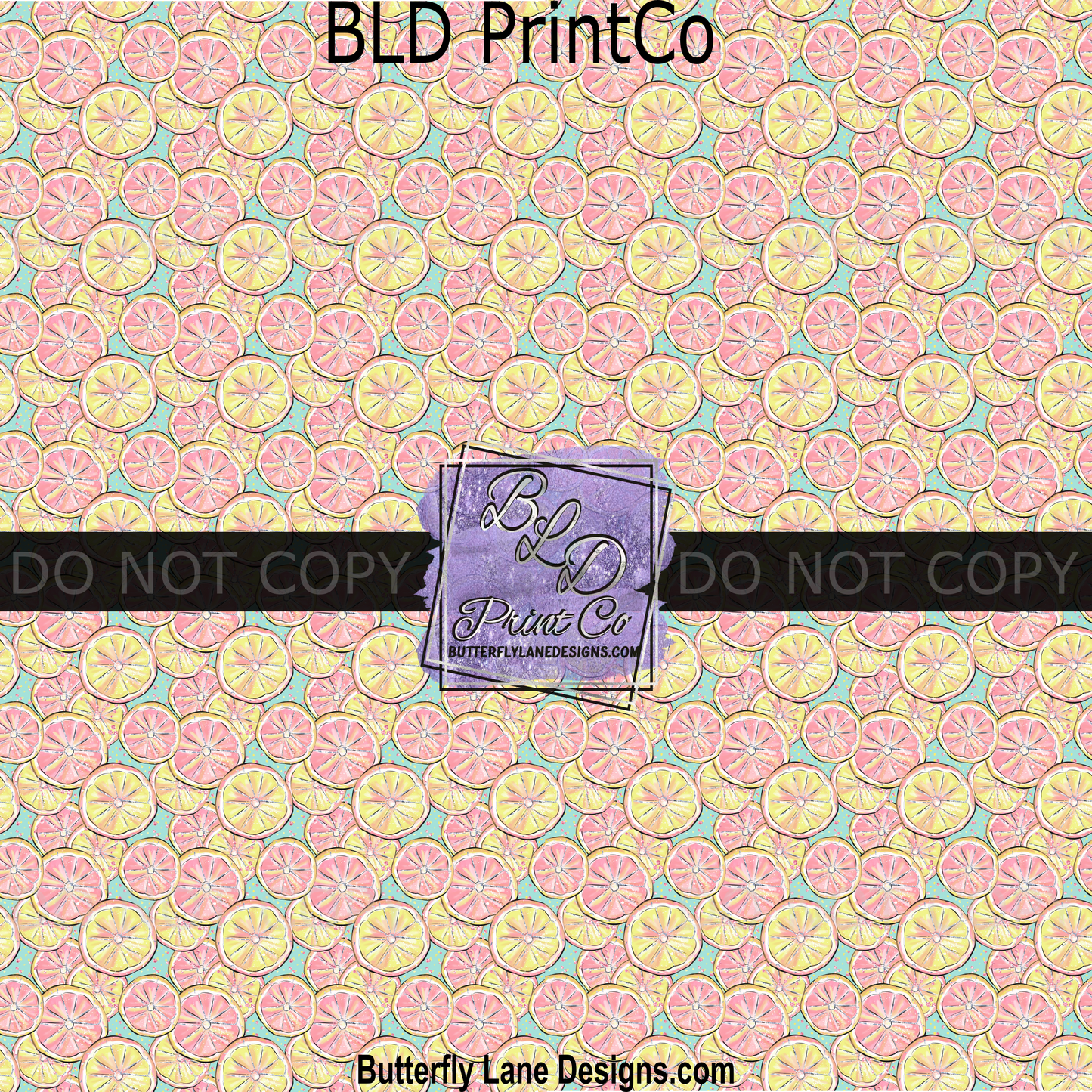 Pink Lemon Slices | Hand-Painted Citrus Pattern | PV2405