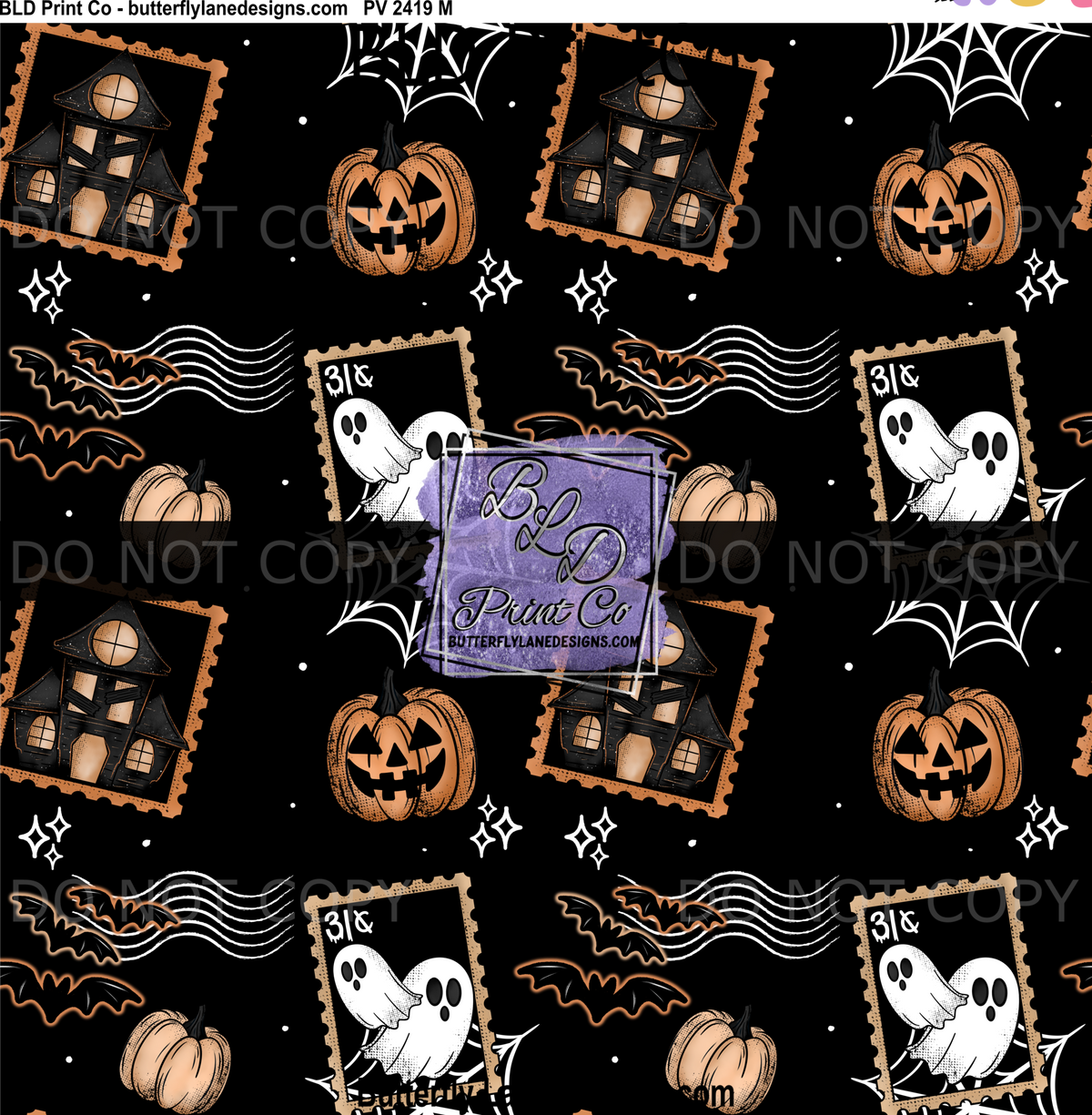 Spooky Stamp | Haunted Houses, Friendly Ghosts & Jack-O-Lanterns | PV2419