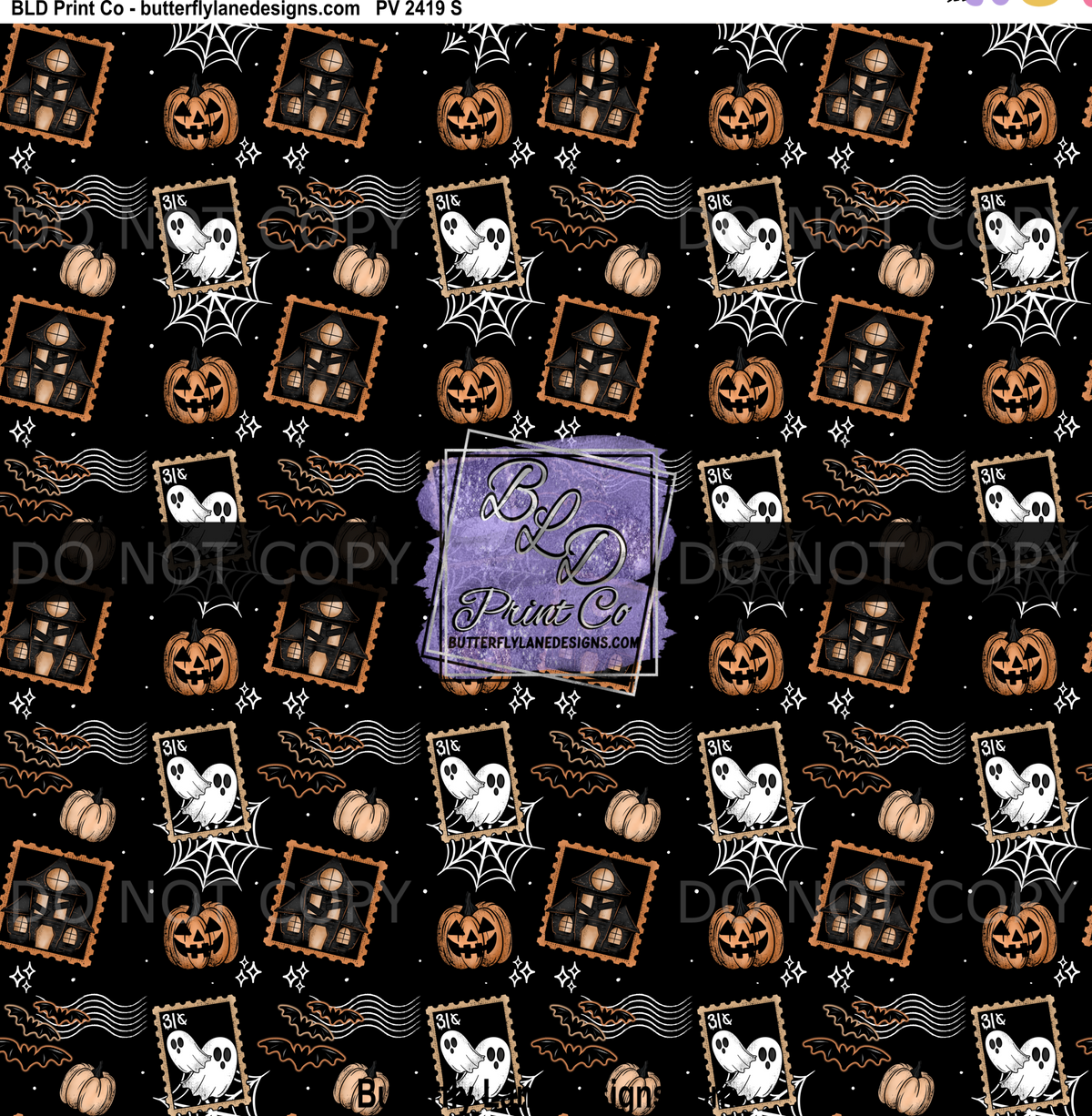 Spooky Stamp | Haunted Houses, Friendly Ghosts & Jack-O-Lanterns | PV2419