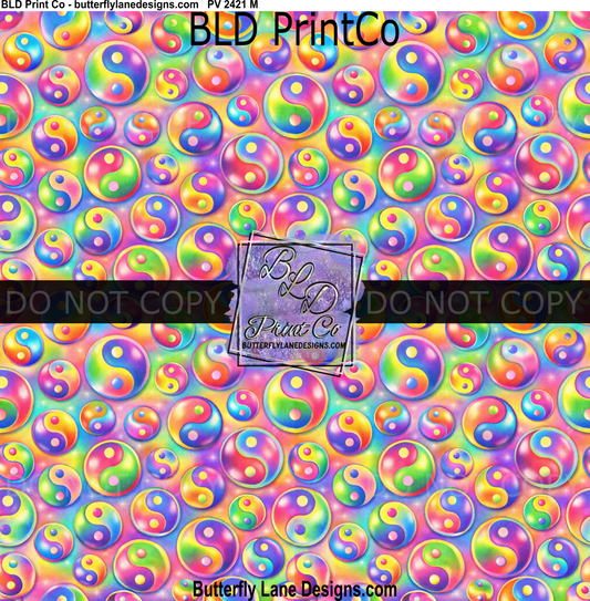 Rainbow Yin Yang | Retro 90s Aesthetic | PV 2421