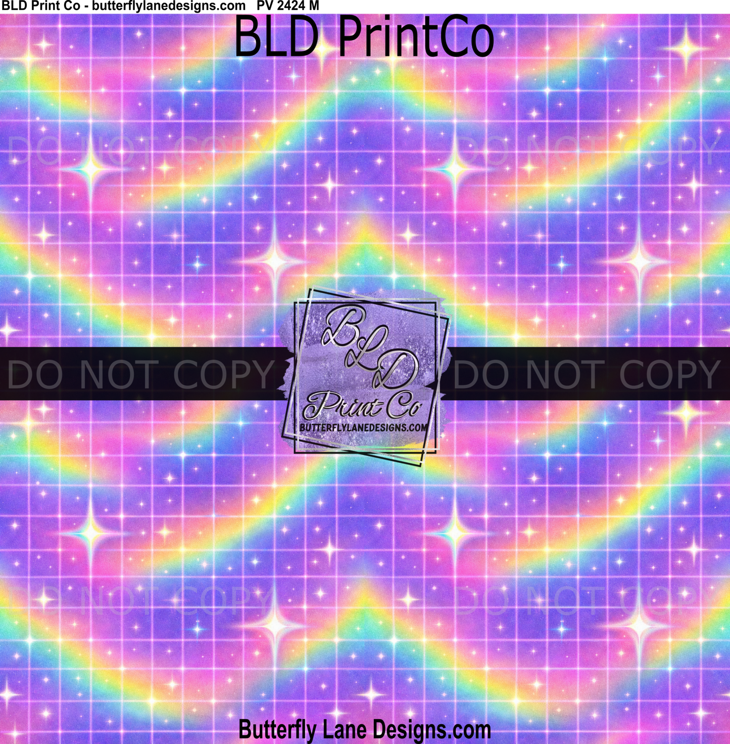 Rainbow Grid & Stars | Retro 90s Aesthetic | PV 2424