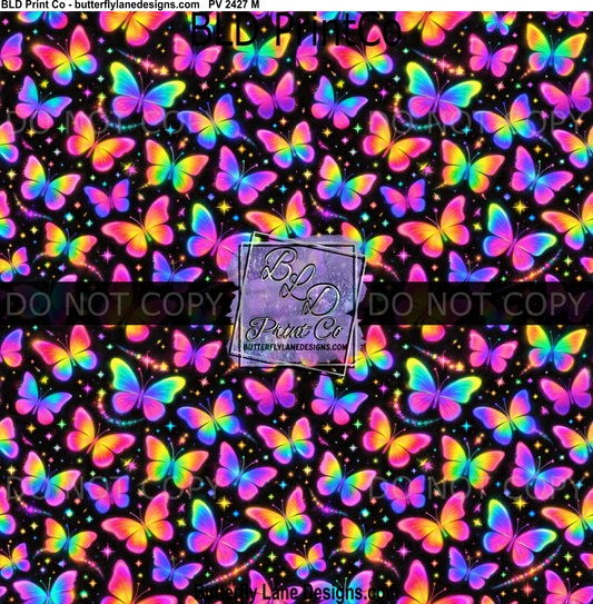 Neon Butterflies | Retro 90s Aesthetic | PV 2427