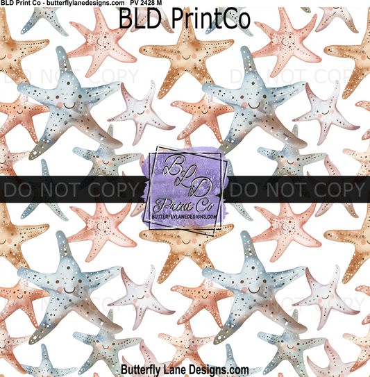 Watercolor Starfish | Cute Beach Pattern | PV 2428