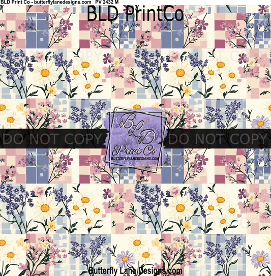 Spring Patchwork | Floral Cottage core Pattern | PV 2432