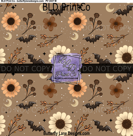Celestial Sunflower Bats | Dark Cottage core Halloween | PV 2437