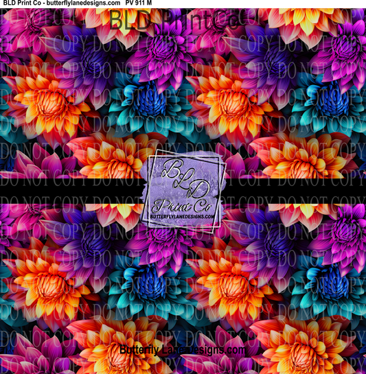 Neon florals  PV 911   Patterned Vinyl