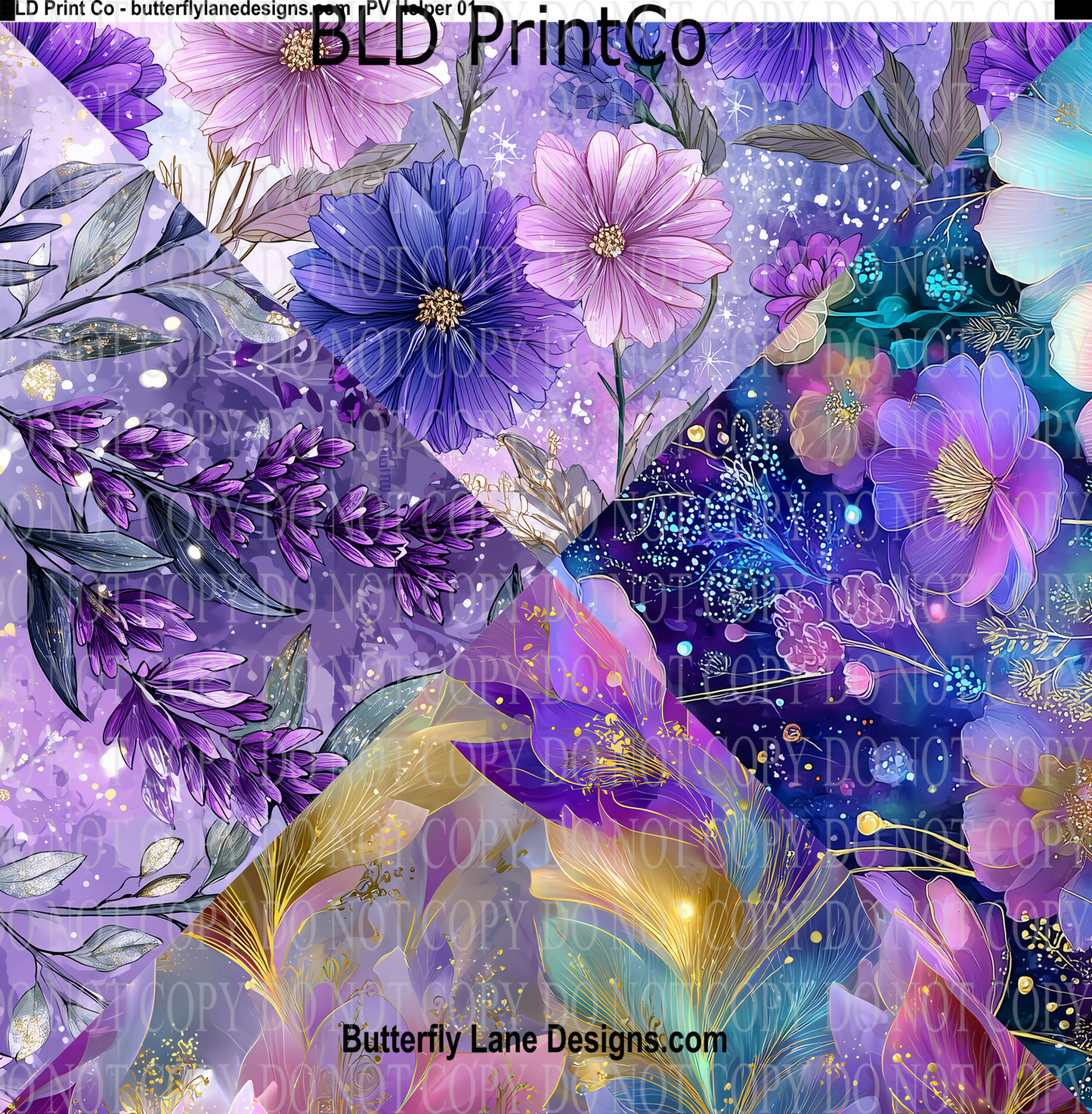 Deep whimsical spring florals PVH1 -Design Helper