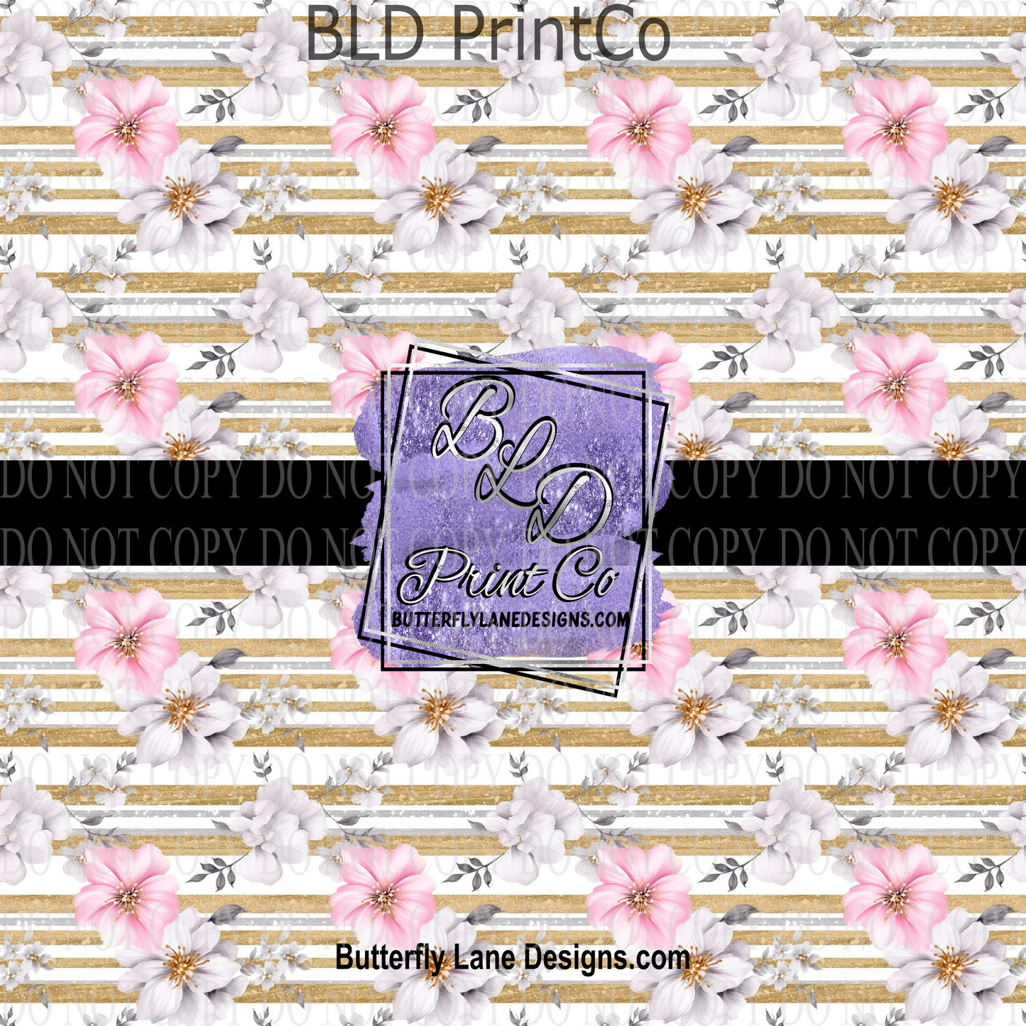 Pastel Spring with gold florals PV 933 Patterned Vinyl