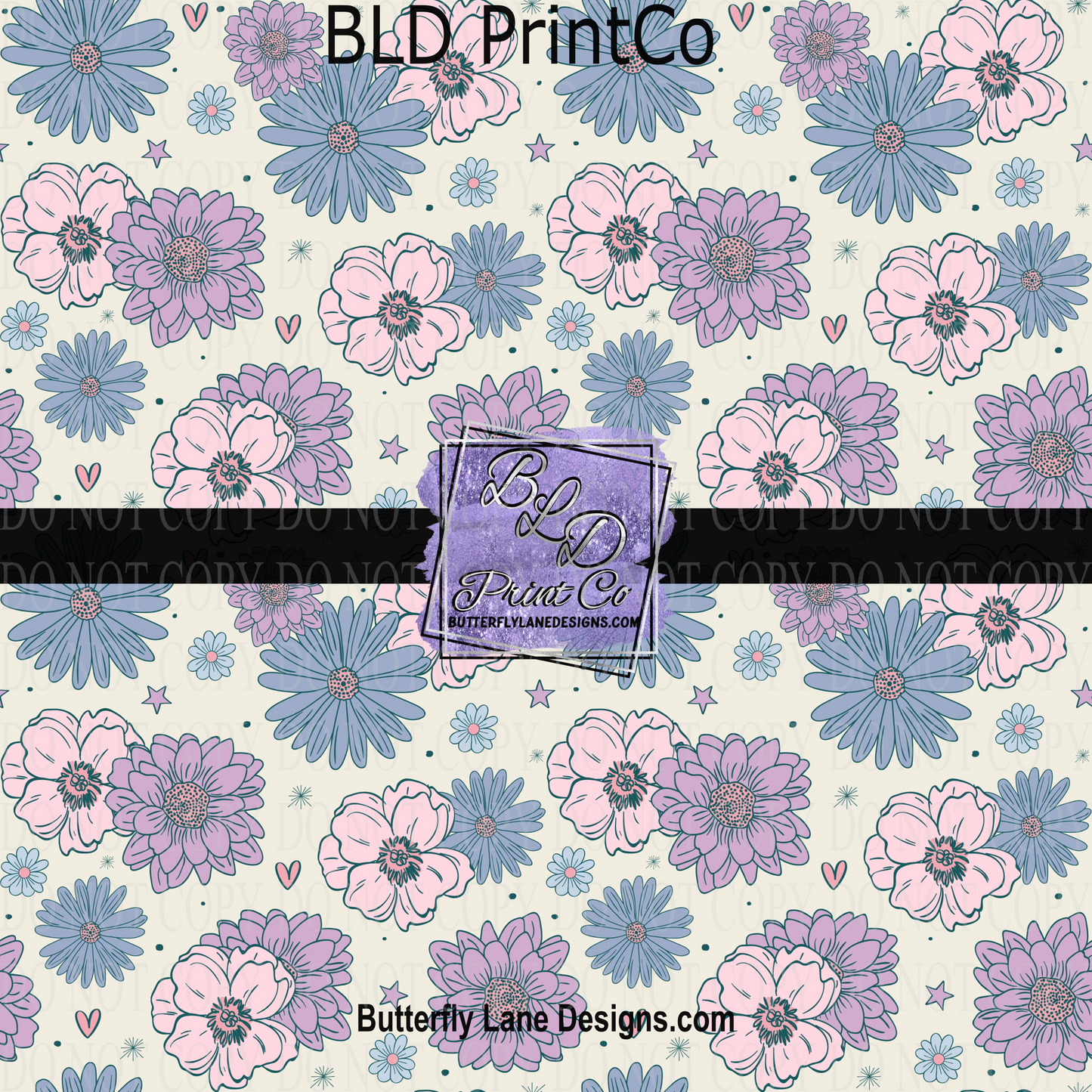 Pastel florals retro style PV 1155   - Pattern Vinyl