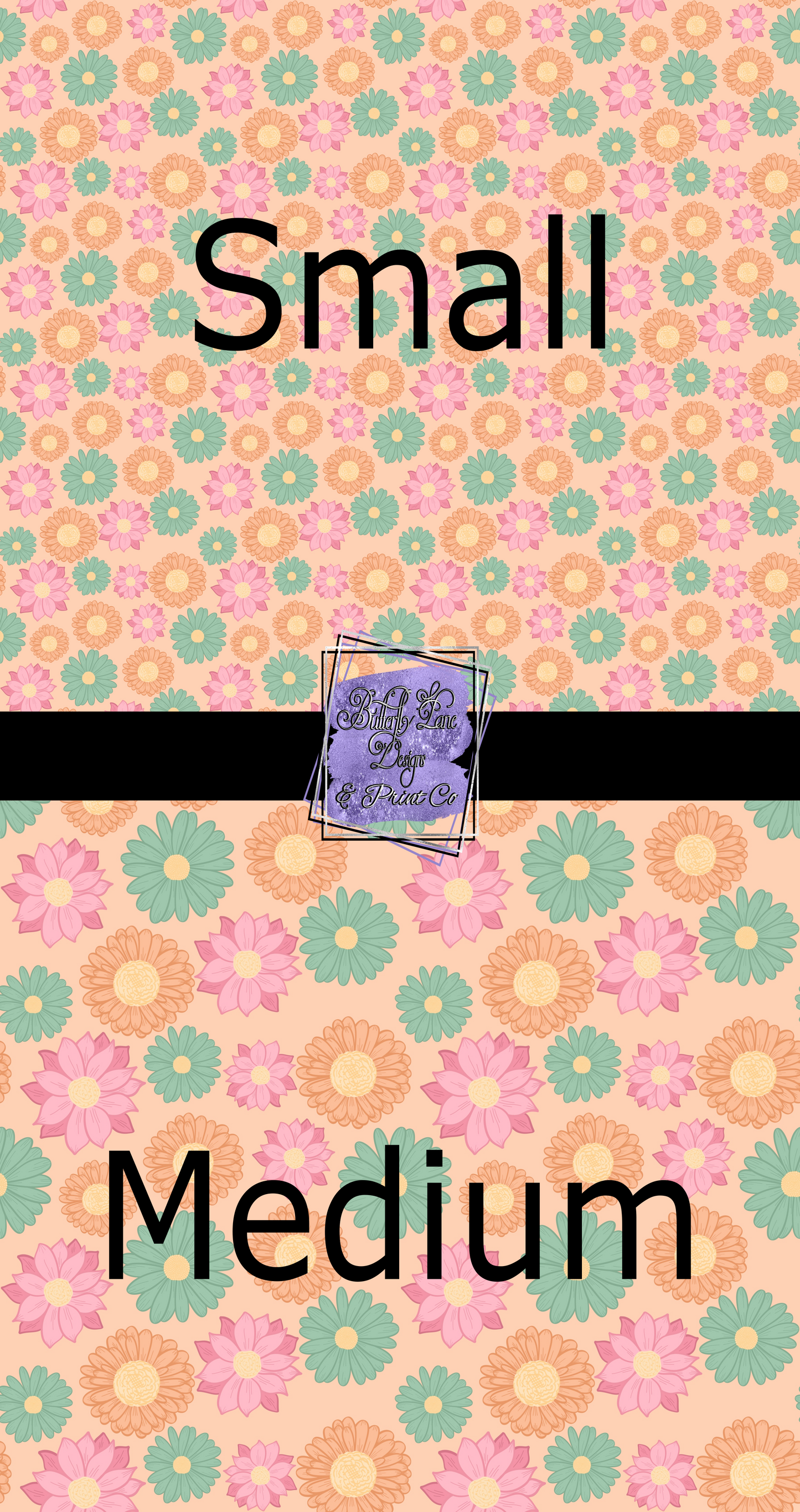 Peachy Boho Florals  PV 570- Patterned Vinyl