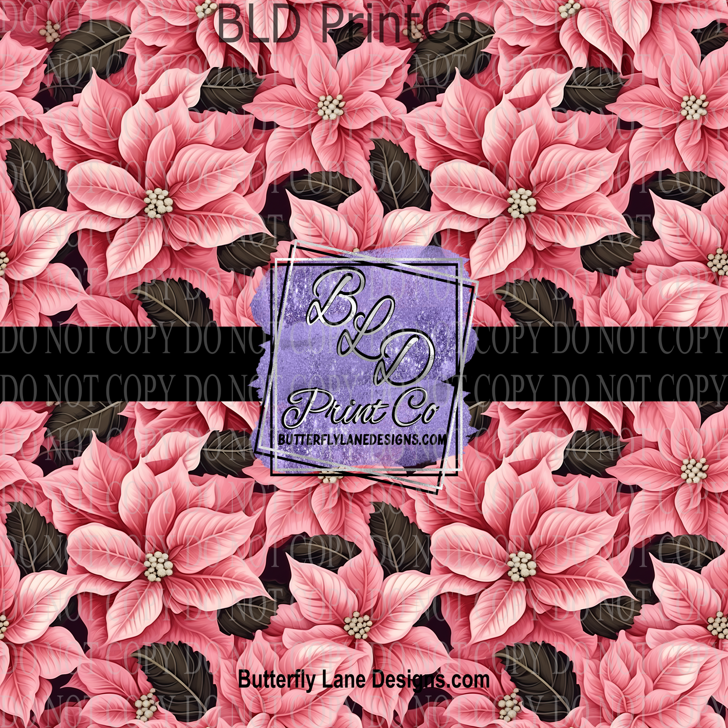 Pink -Brown- Winter - florals   PV 858  Patterned Vinyl