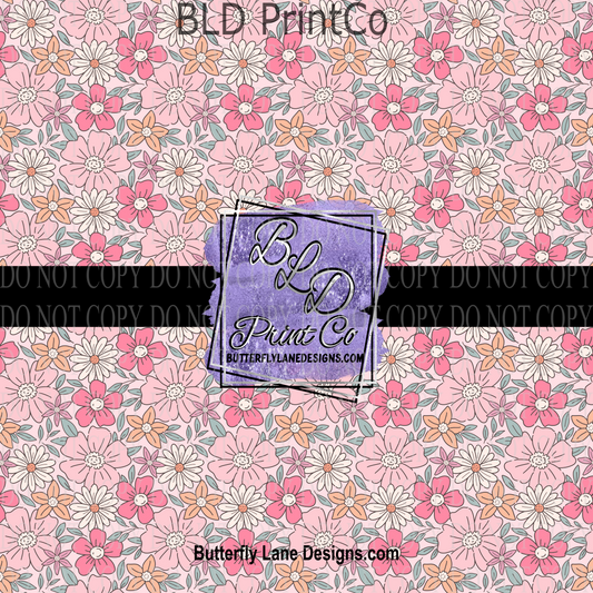 Pinkish Florals PV 1120 ::  Patterned Vinyl