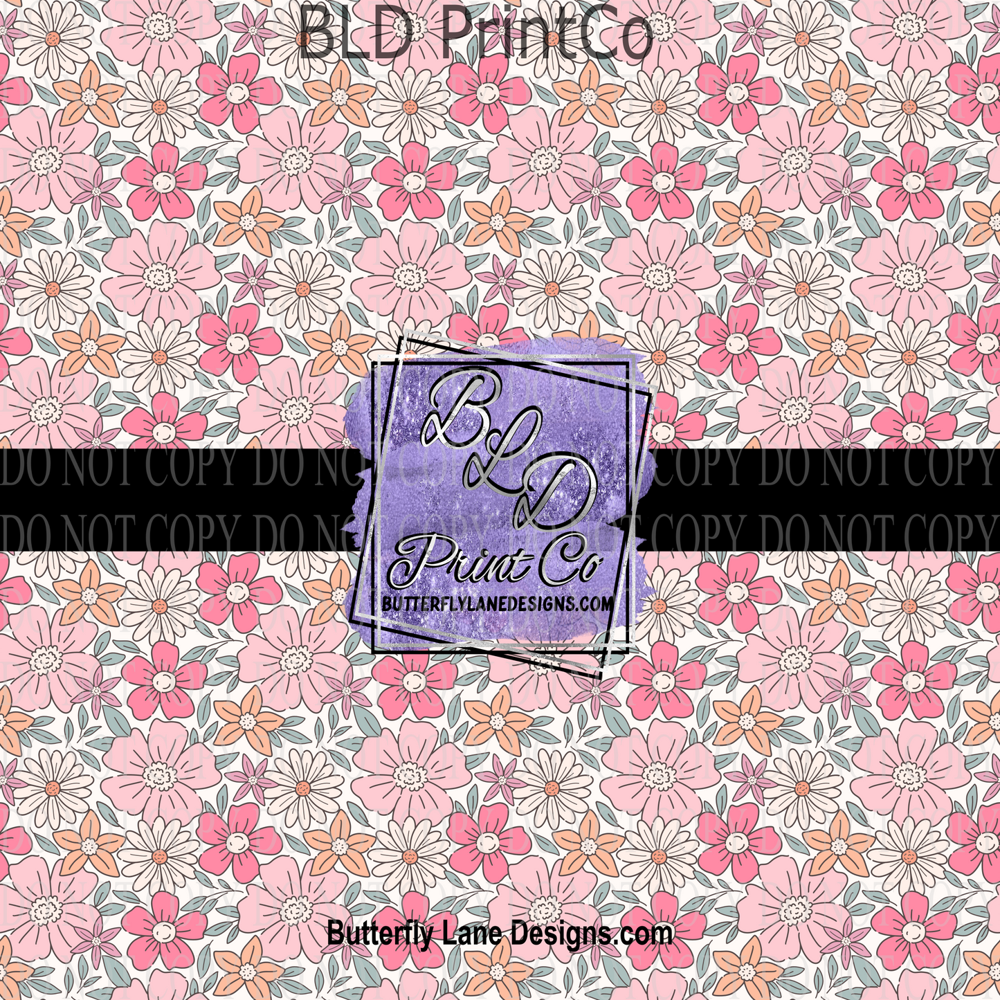 Pinkish Florals with white PV 1122 ::  Patterned Vinyl