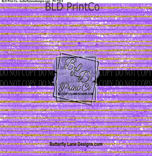 Purple Gold Stripes-Candy Lane - PV 770   Patterned Vinyl