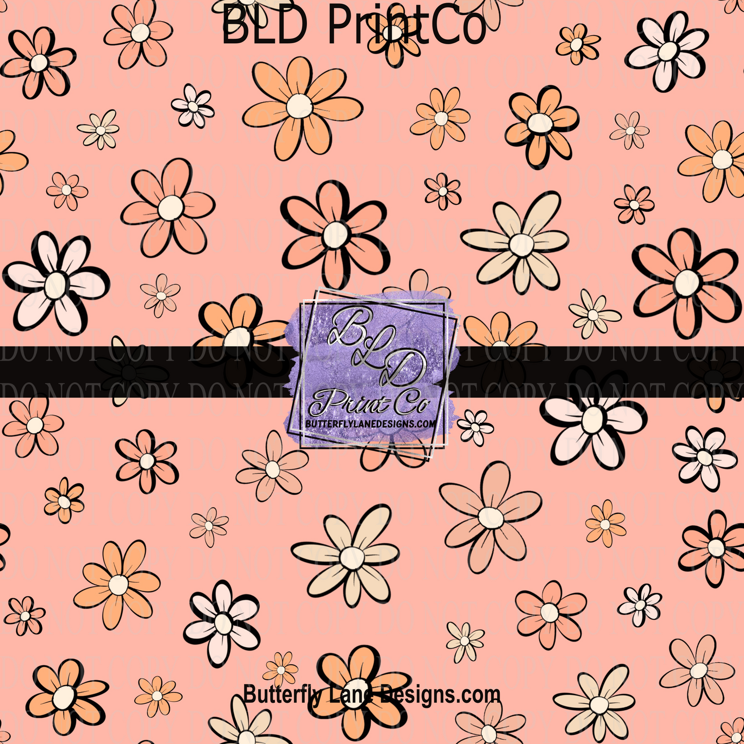 Retro style florals -PV 1153    - Pattern Vinyl