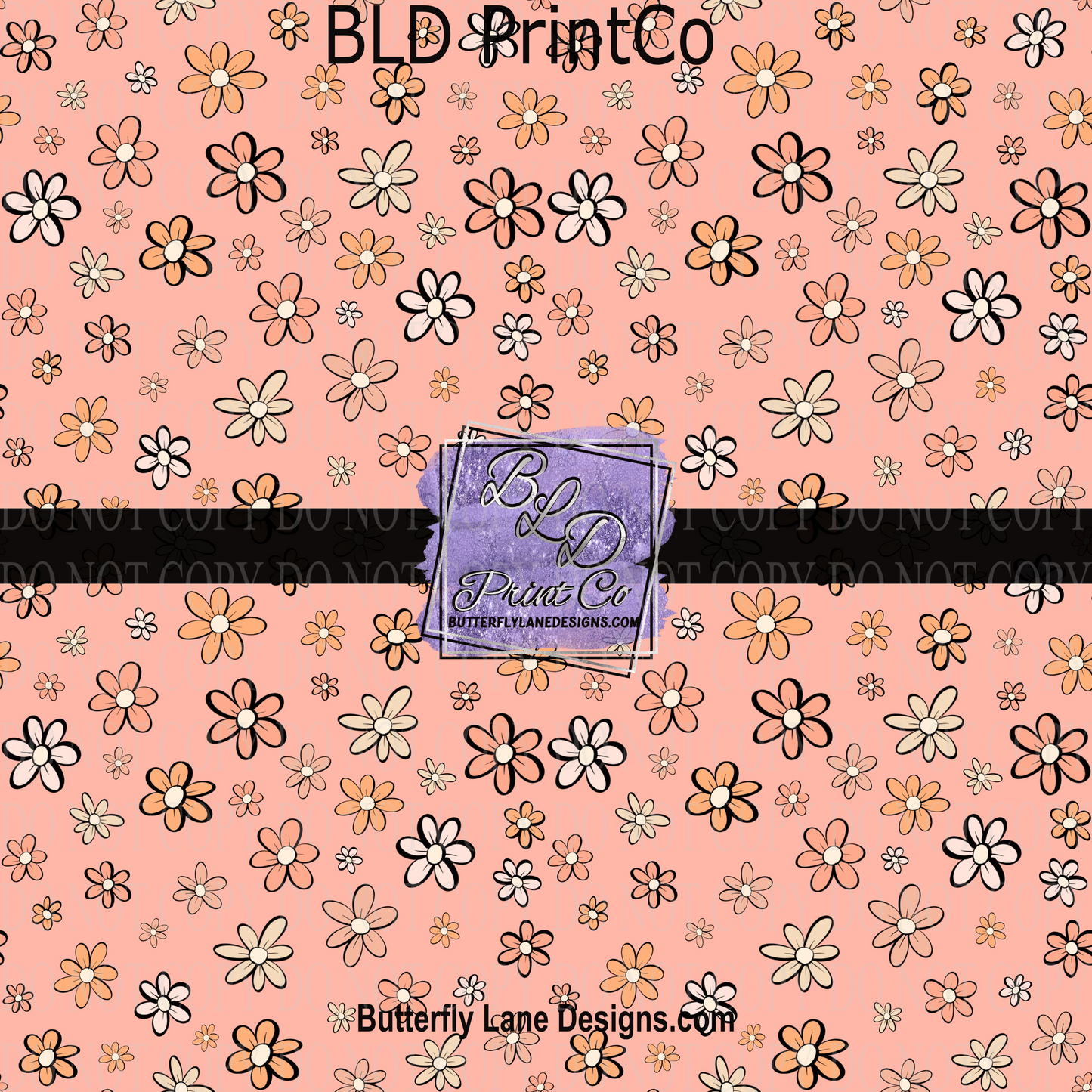 Retro style florals -PV 1153    - Pattern Vinyl