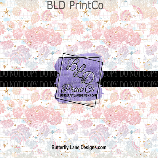 Roses- Rainbow ombre accents  844  Patterned Vinyl