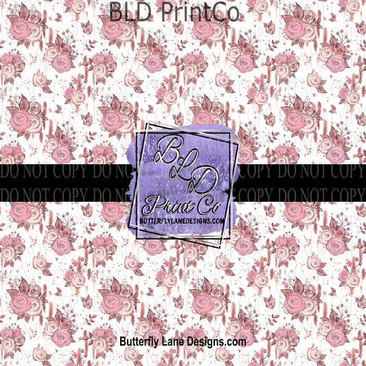 Roses Pink tones   PV 840  Patterned Vinyl