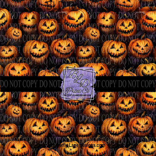 Sinister Jack O' Lanterns- Halloween  PV 708 M   Patterned Vinyl