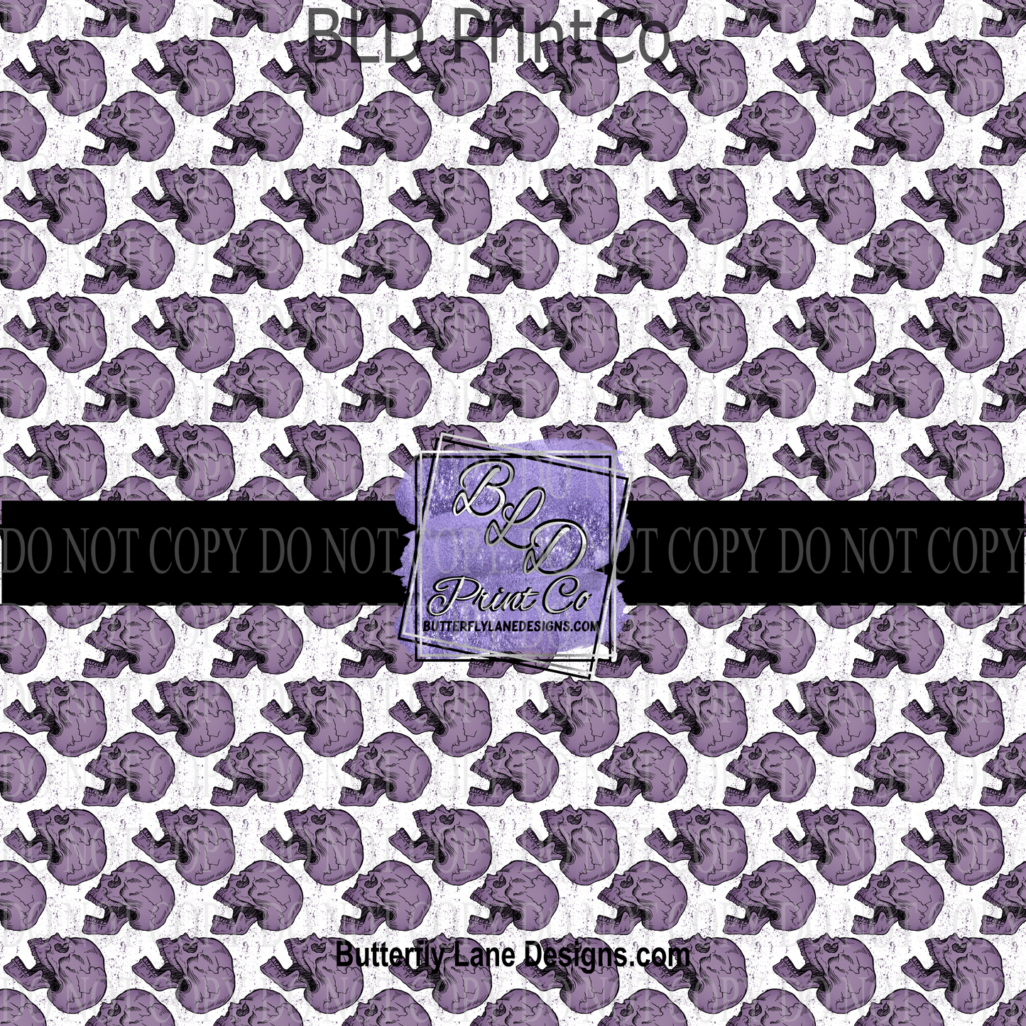 Skulls-Purple Halloween  PV 695    Patterned Vinyl