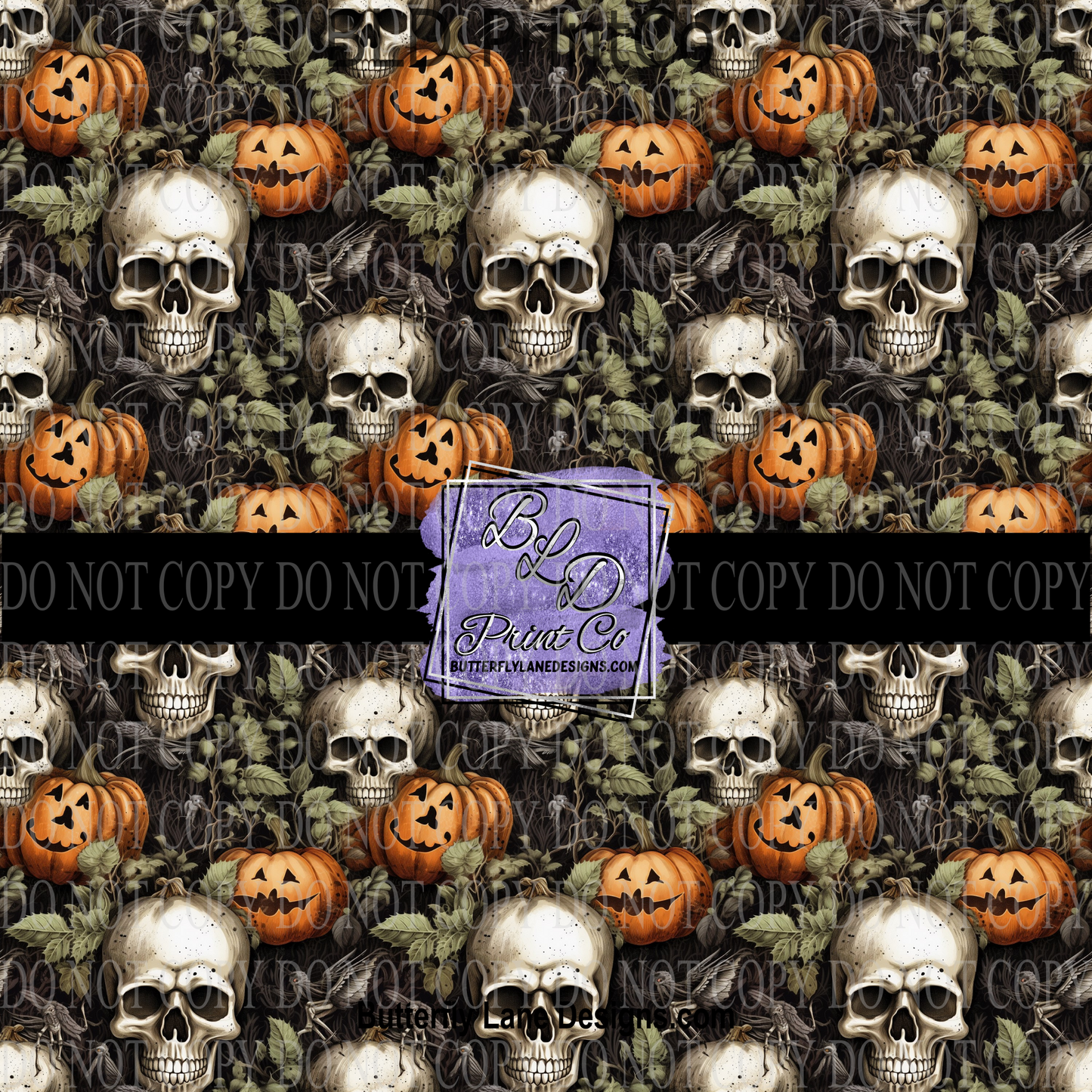 Skulls & Jack O' Lanterns    PV 714     Patterned Vinyl