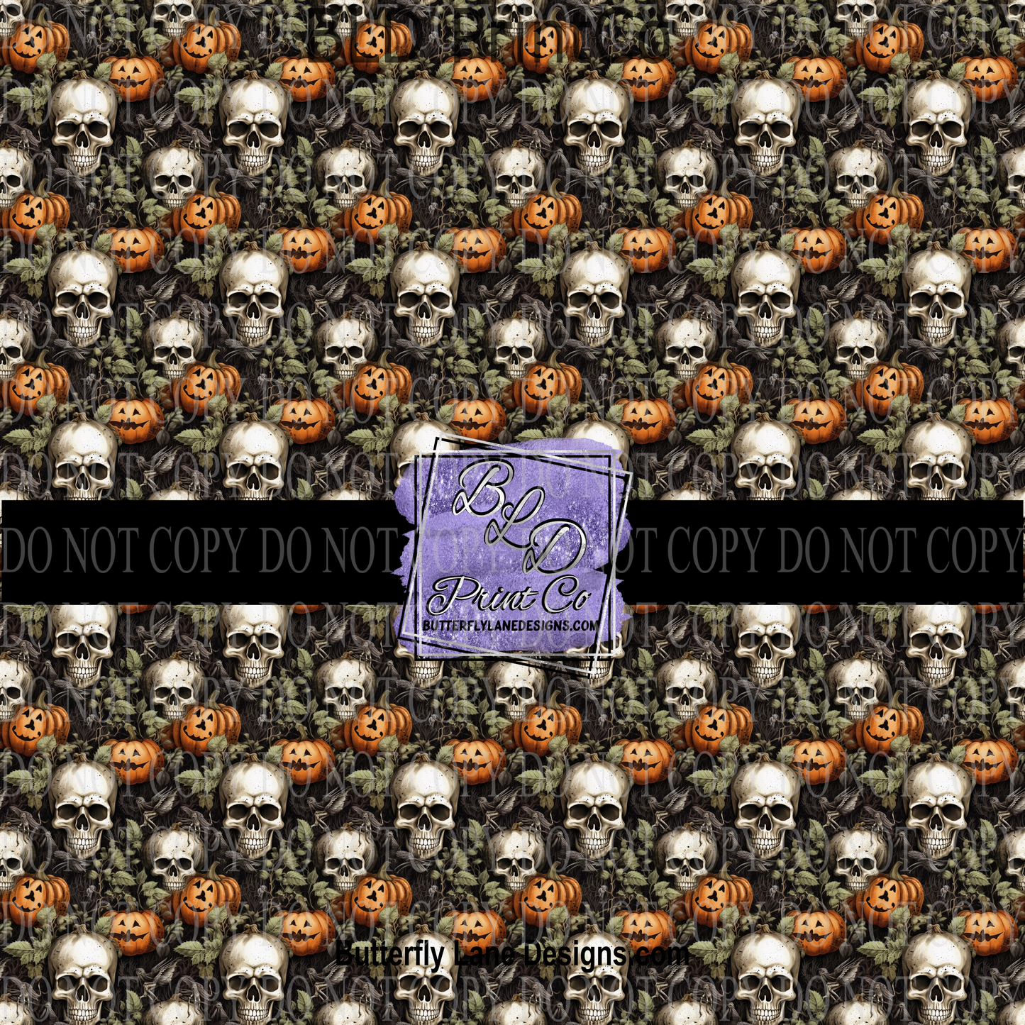 Skulls & Jack O' Lanterns    PV 714     Patterned Vinyl