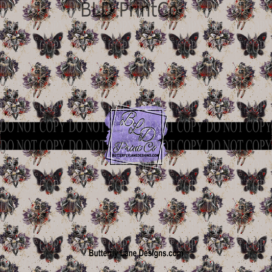 Spooky Rag Dolls- Light-Halloween  PV 731   Patterned Vinyl