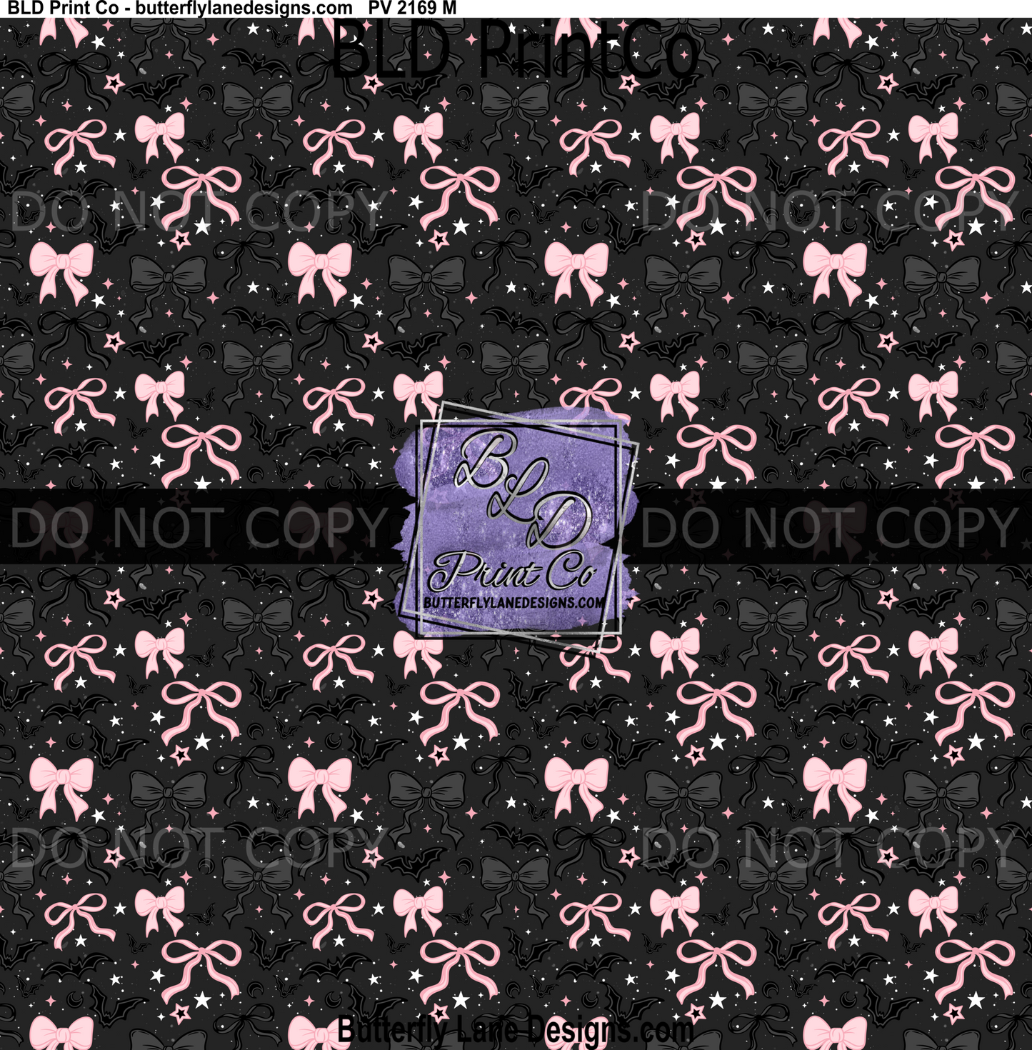 Spooky & Girly Bows Black PV 2169