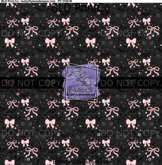 Spooky & Girly Bows Black PV 2169