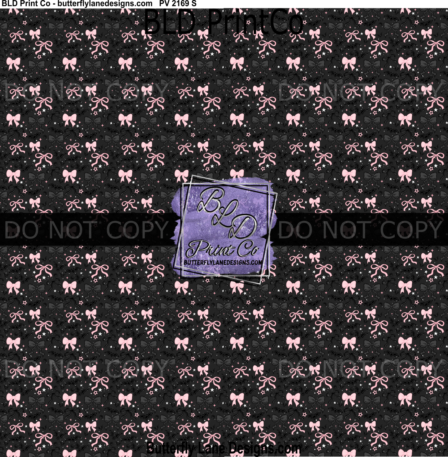 Spooky & Girly Bows Black PV 2169