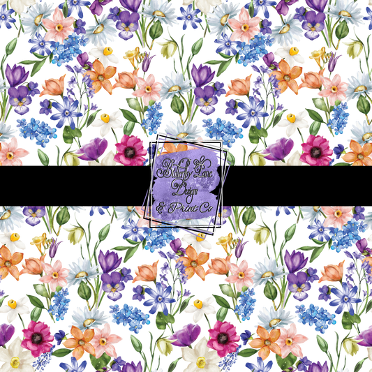 Spring-Summer wild flowers  PV 541- Patterned Vinyl